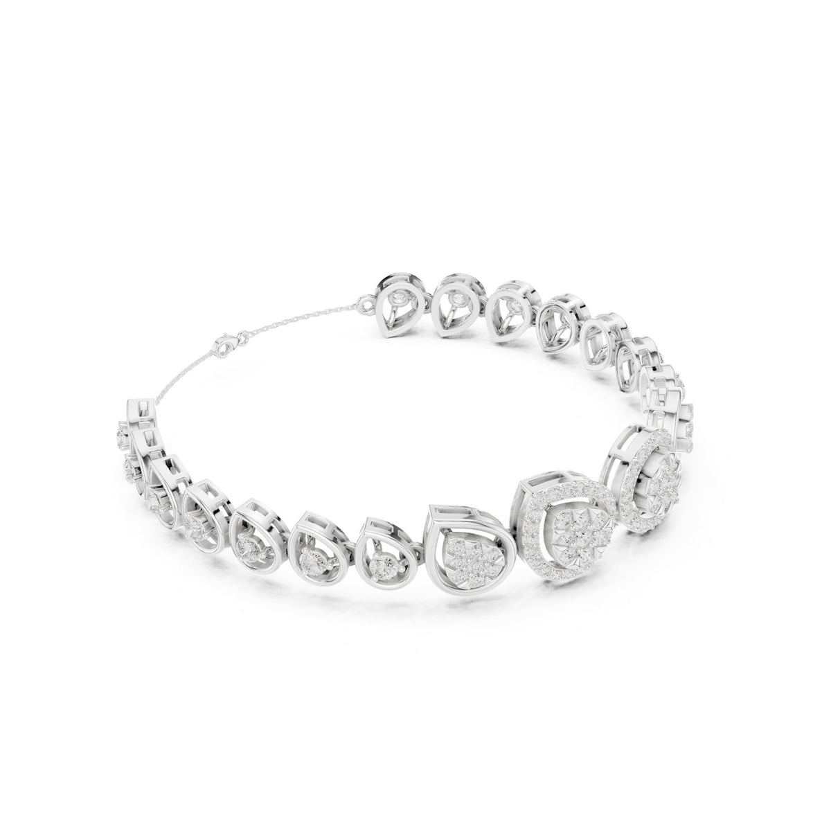 Pear Tennis Lab Grown Diamond Bracelet