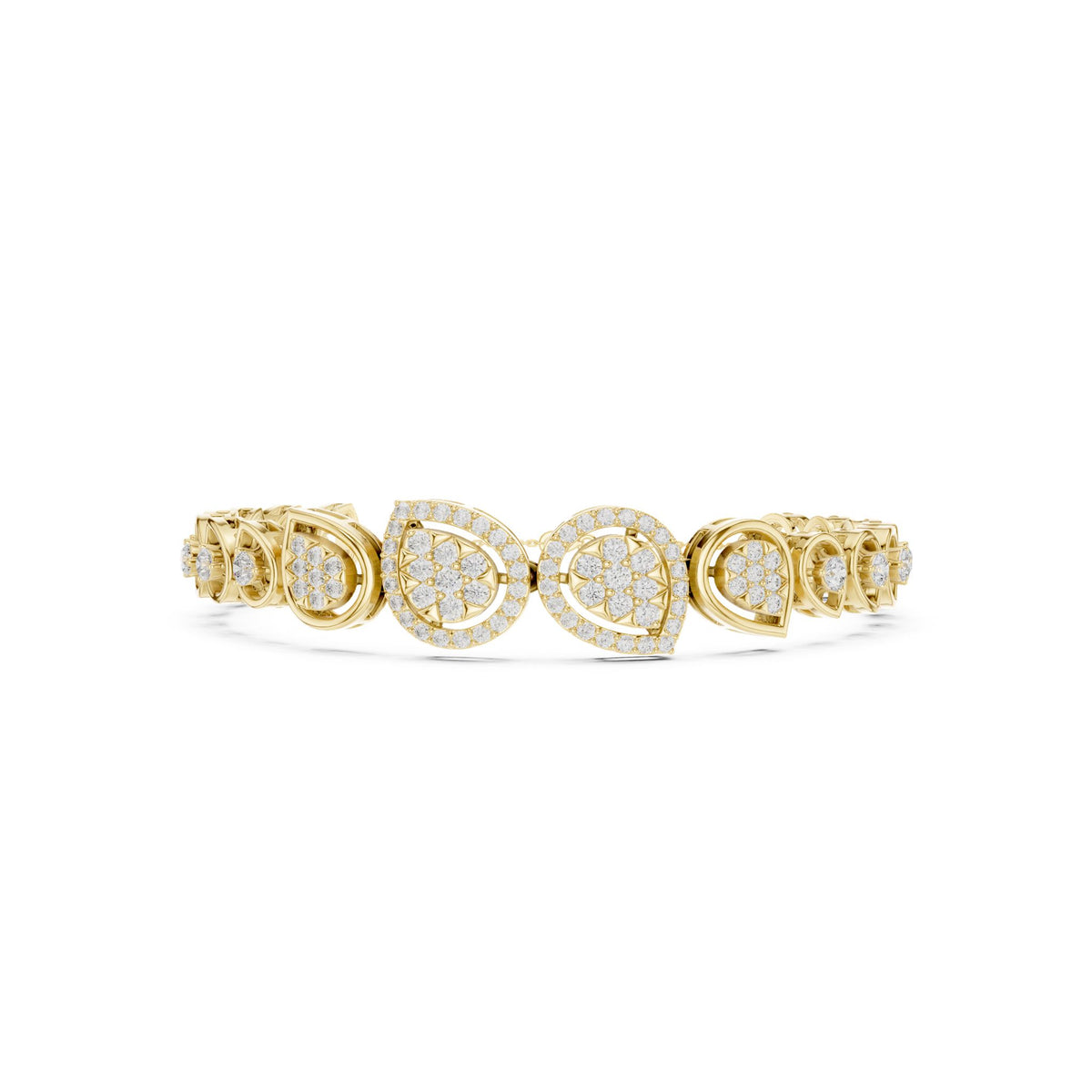 Pear Tennis Lab Grown Diamond Bracelet