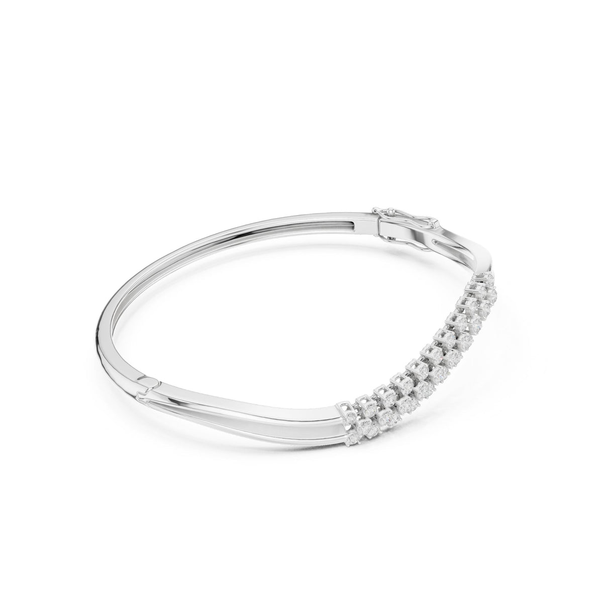 Round Bangle Lab Grown Diamond Bracelet