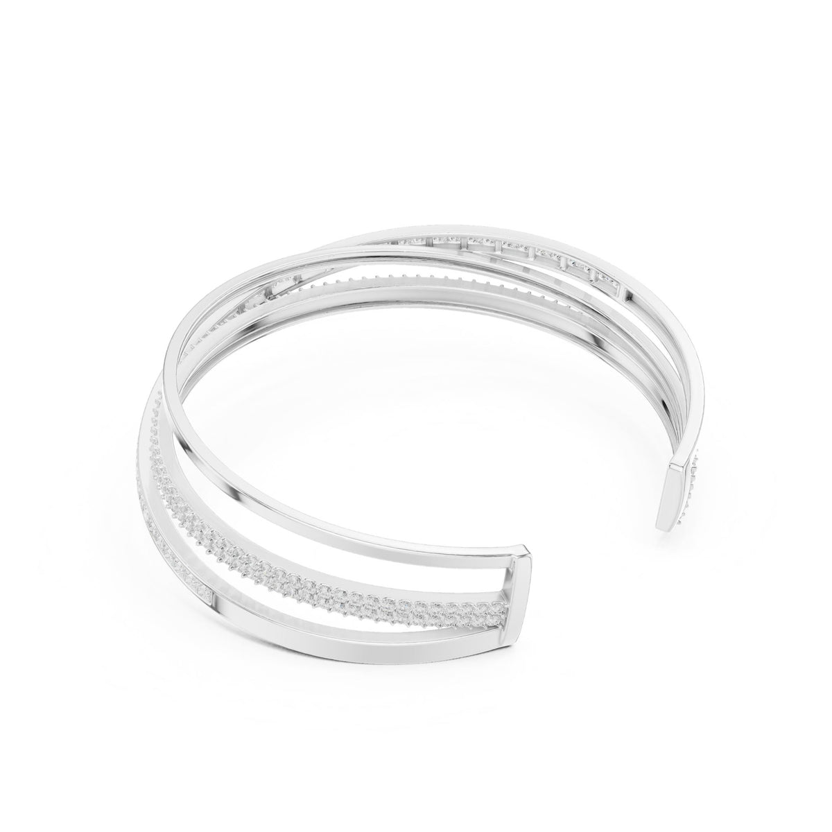 Round Bangle Lab Grown Diamond Bracelet