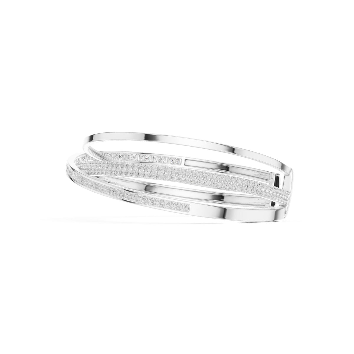 Round Bangle Lab Grown Diamond Bracelet