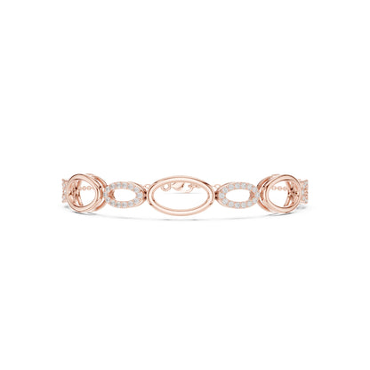 Oval Link Lab Grown Diamond Bracelet