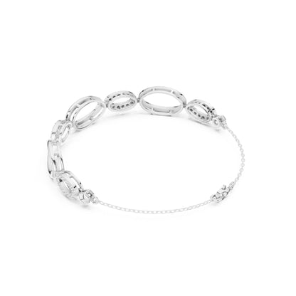 Oval Link Lab Grown Diamond Bracelet