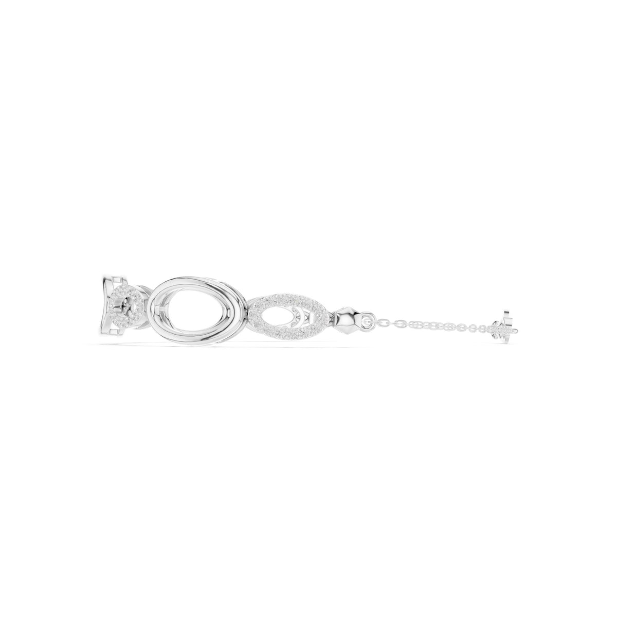 Oval Link Lab Grown Diamond Bracelet