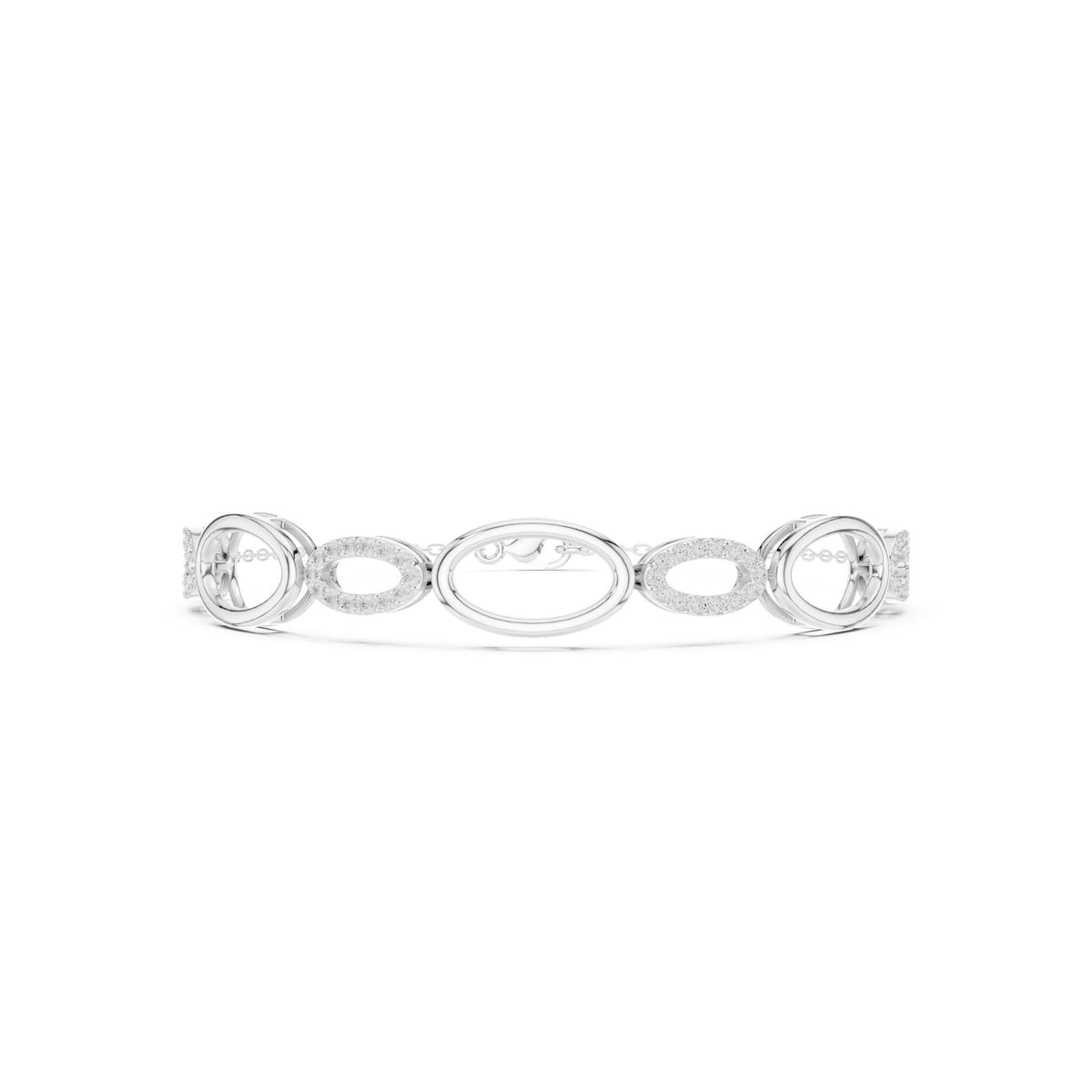 Oval Link Lab Grown Diamond Bracelet