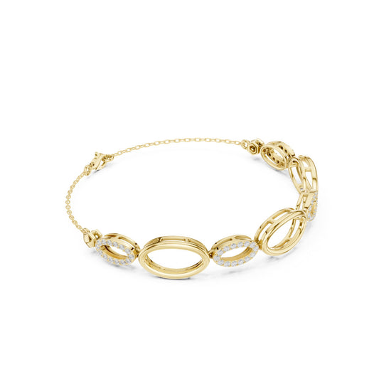 Oval Link Lab Grown Diamond Bracelet