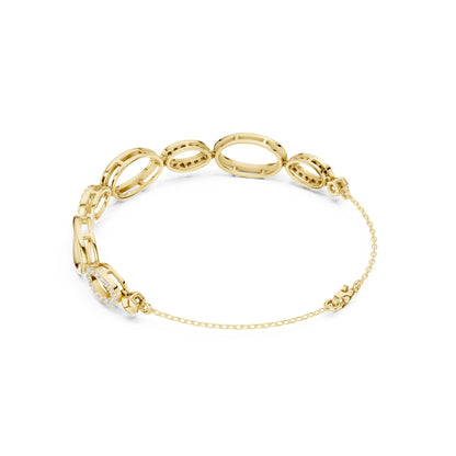 Oval Link Lab Grown Diamond Bracelet