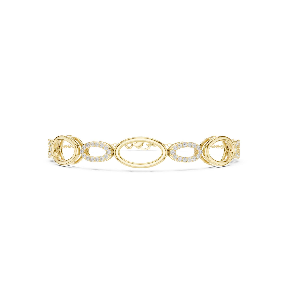 Oval Link Lab Grown Diamond Bracelet