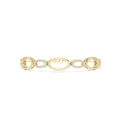 Oval Link Lab Grown Diamond Bracelet
