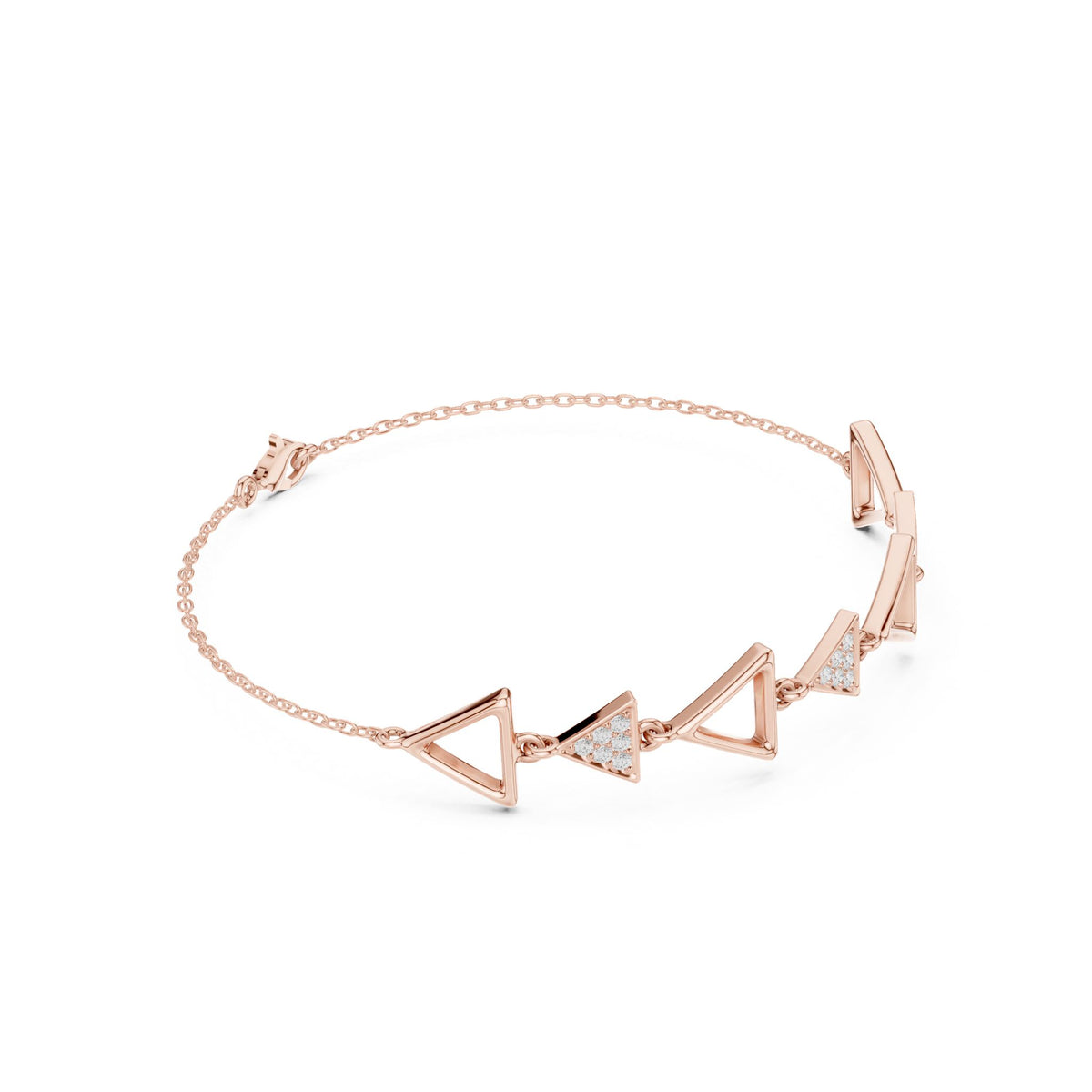 Round Link Lab Grown Diamond Bracelet