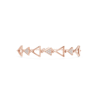 Round Link Lab Grown Diamond Bracelet