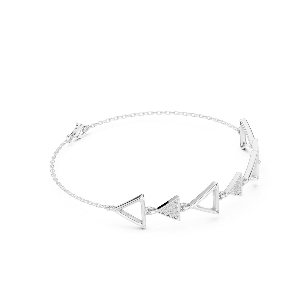 Round Link Lab Grown Diamond Bracelet