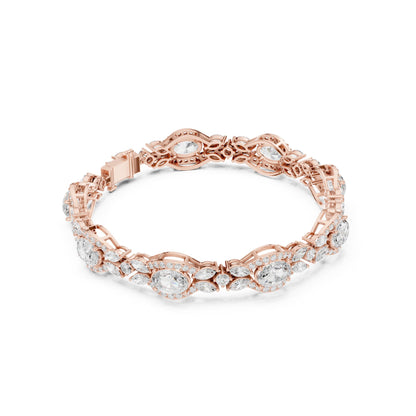 Oval Link Lab Grown Diamond Bracelet