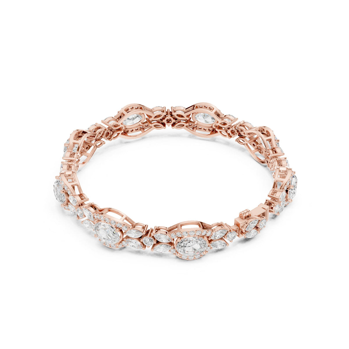 Oval Link Lab Grown Diamond Bracelet