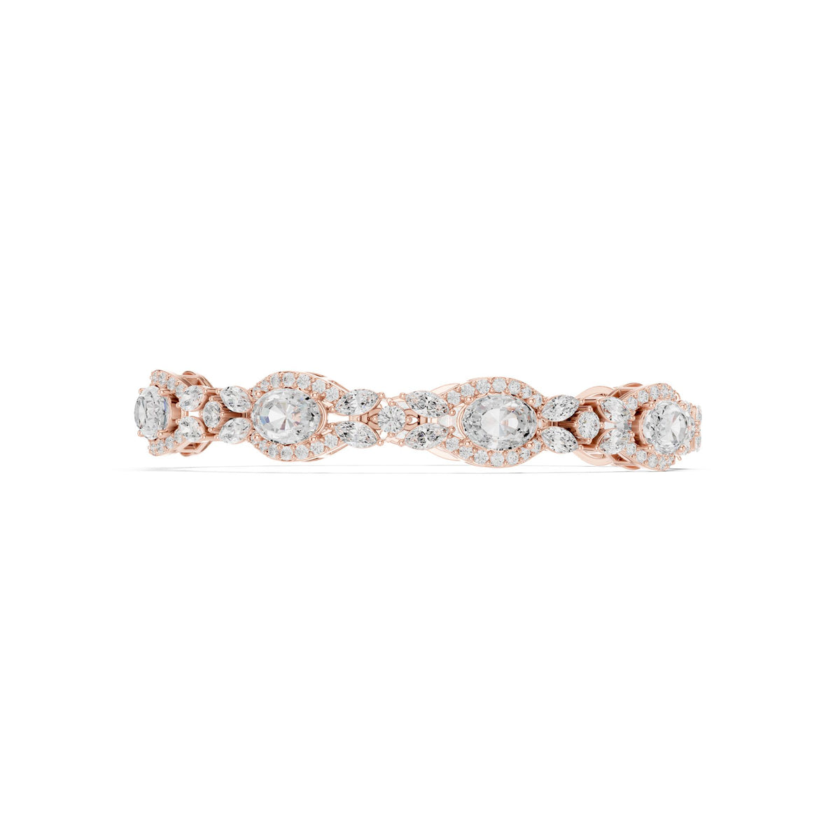 Oval Link Lab Grown Diamond Bracelet