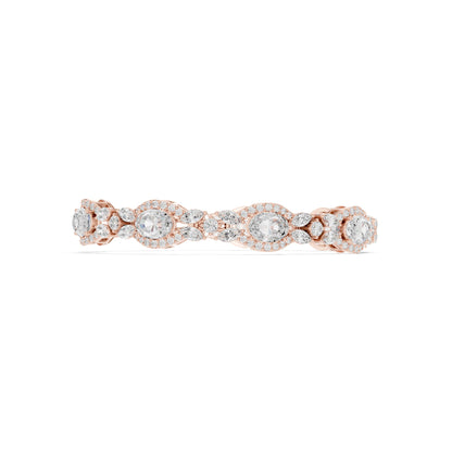Oval Link Lab Grown Diamond Bracelet