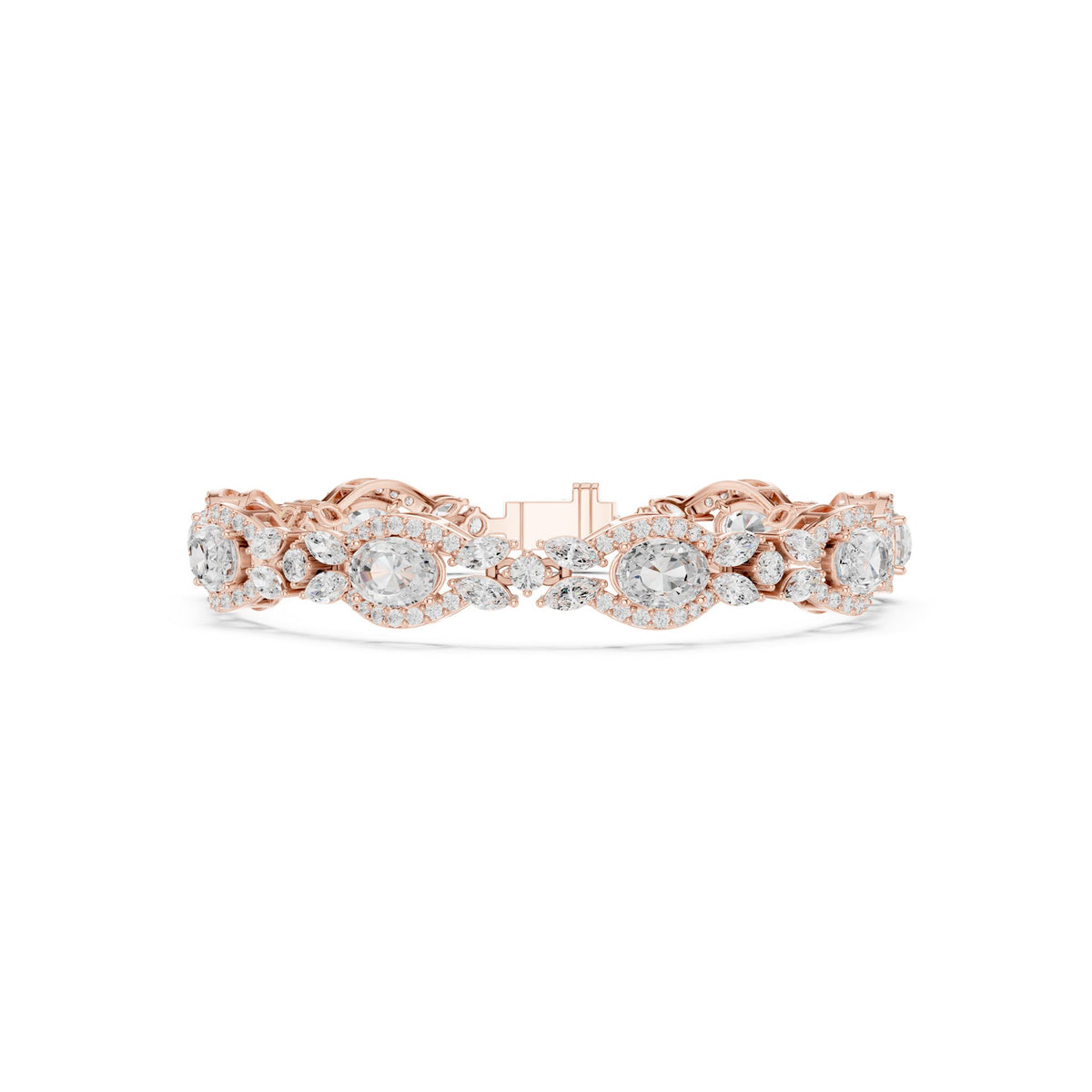 Oval Link Lab Grown Diamond Bracelet