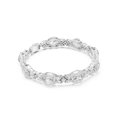 Oval Link Lab Grown Diamond Bracelet