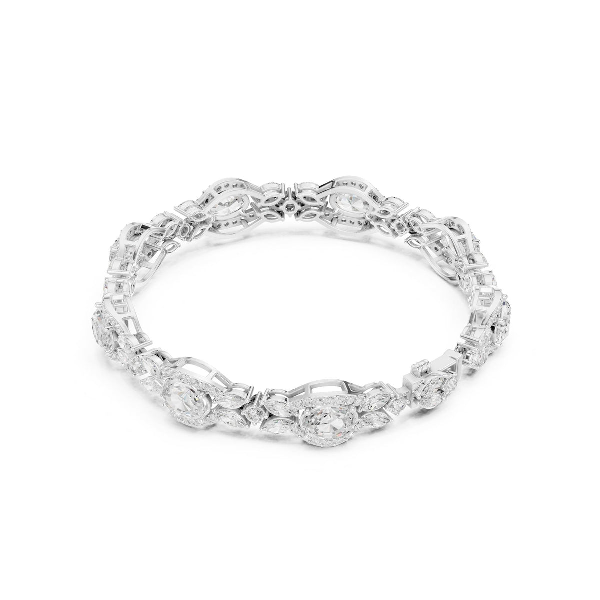 Oval Link Lab Grown Diamond Bracelet