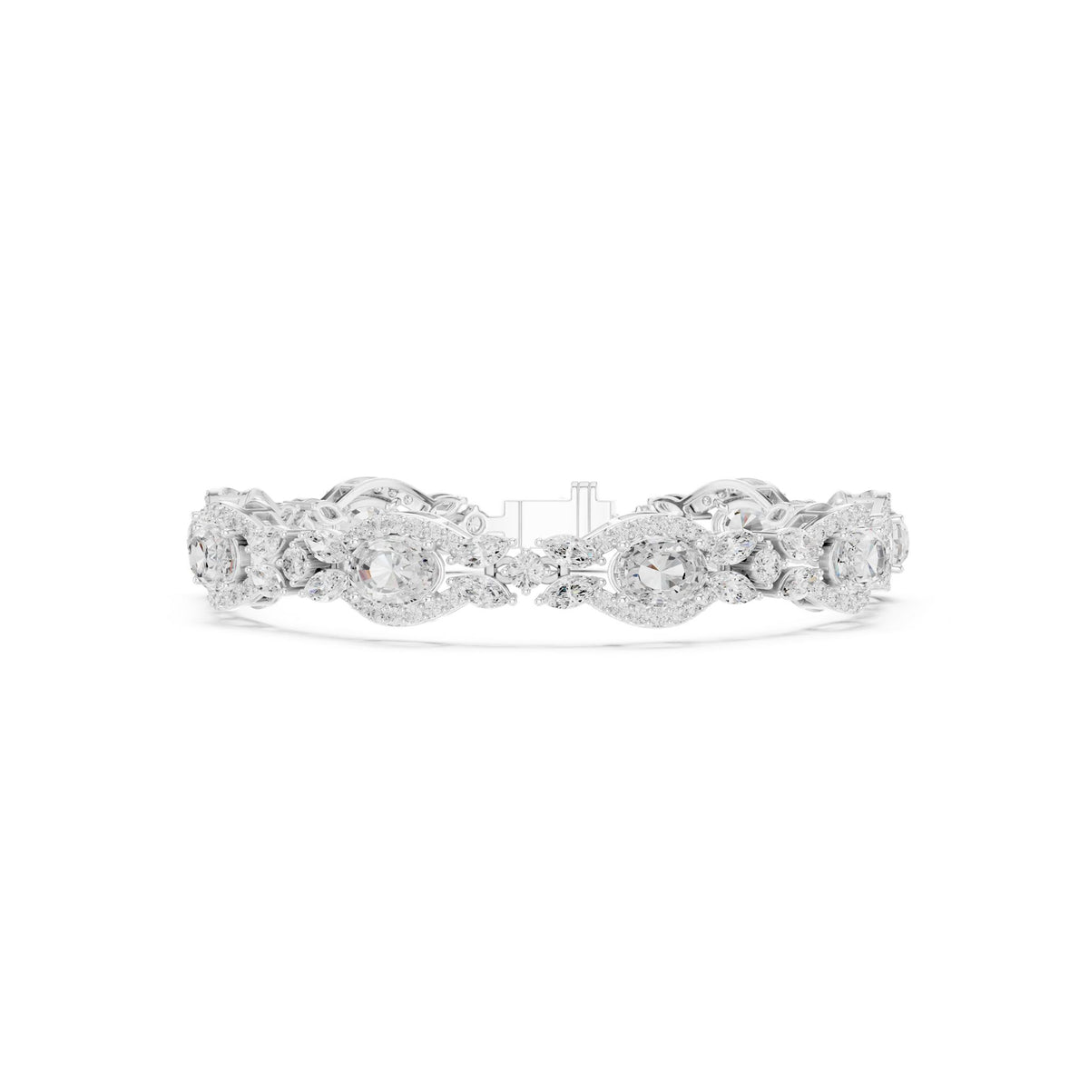 Oval Link Lab Grown Diamond Bracelet