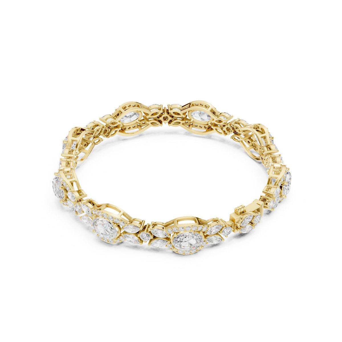Oval Link Lab Grown Diamond Bracelet
