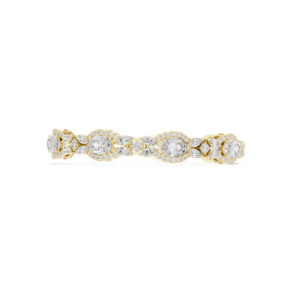 Oval Link Lab Grown Diamond Bracelet