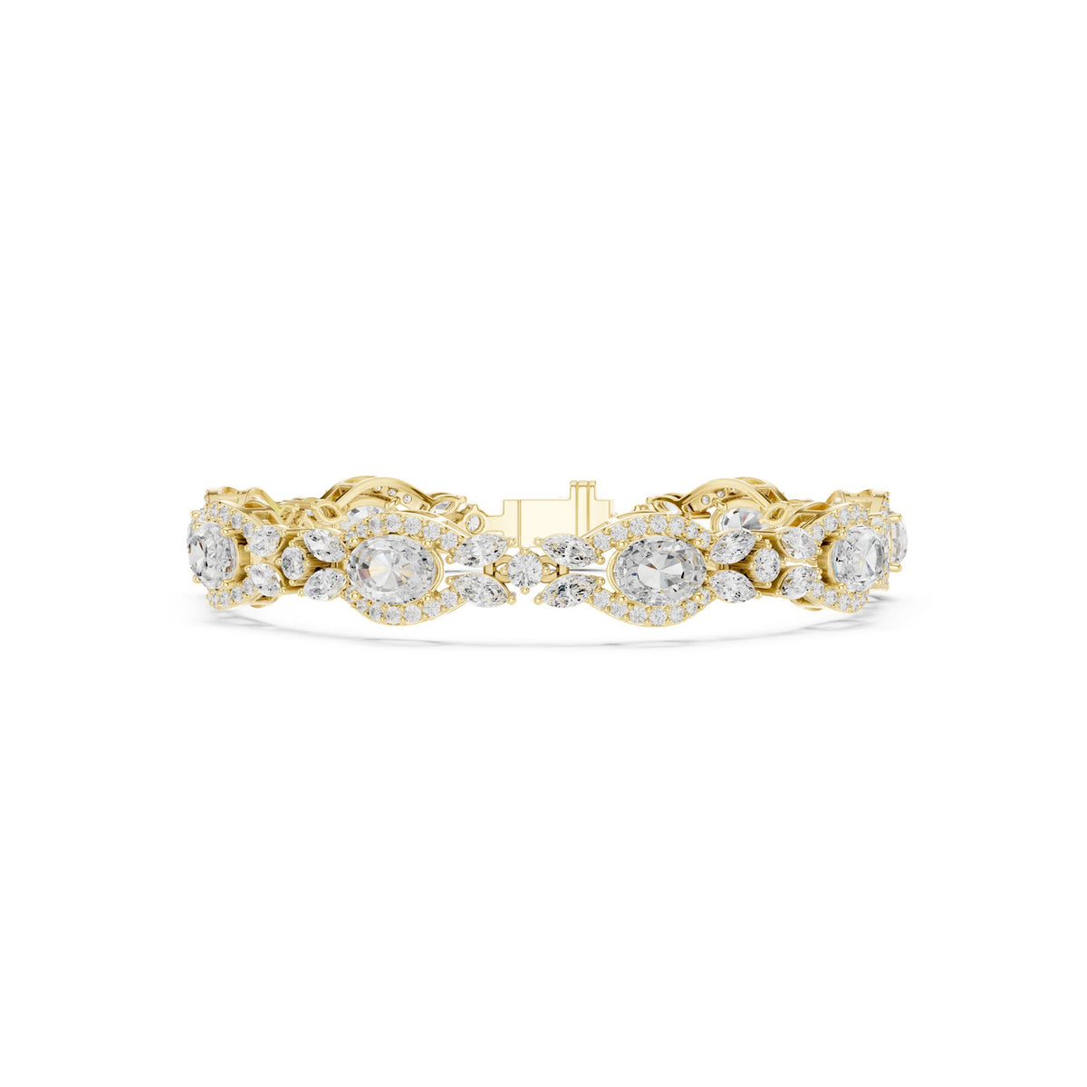 Oval Link Lab Grown Diamond Bracelet