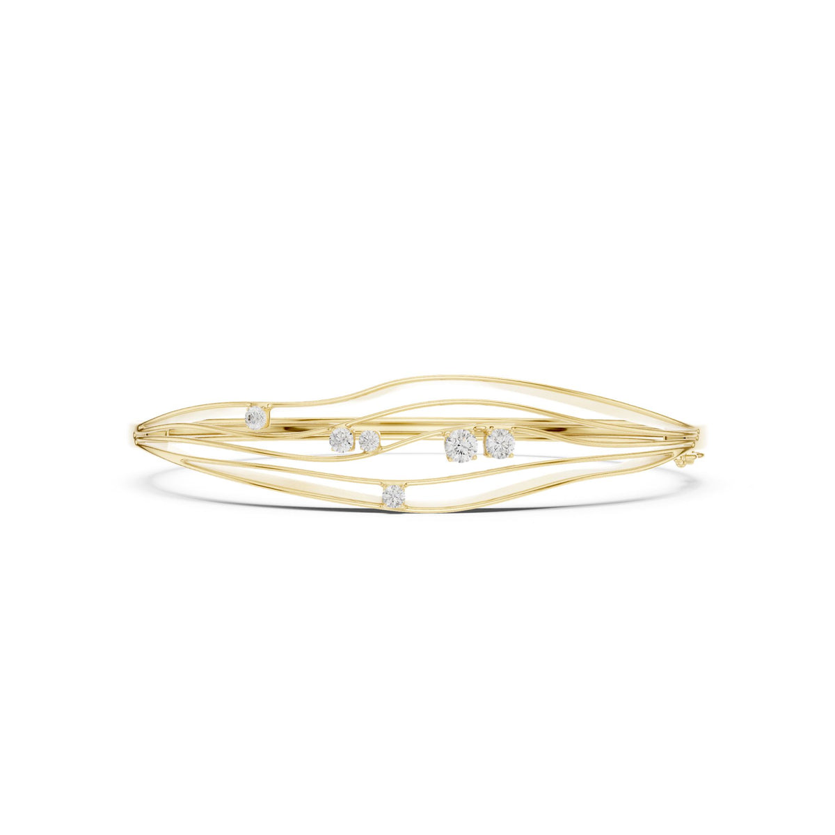 Round Bangle Lab Grown Diamond Bracelet