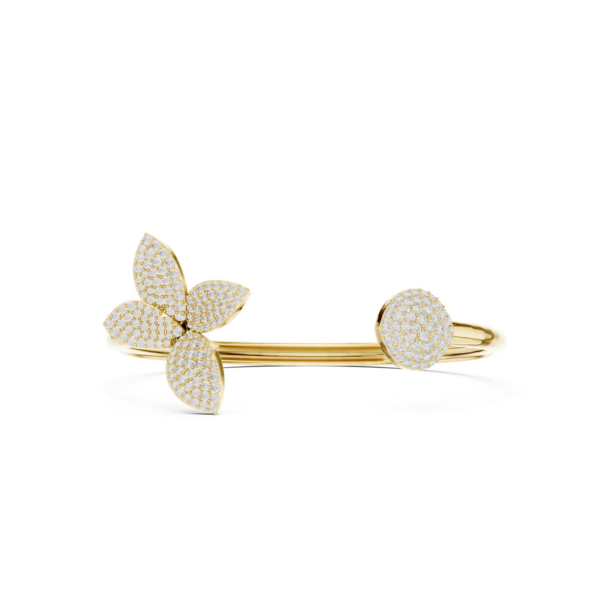 Round Cuff Lab Grown Diamond Bracelet