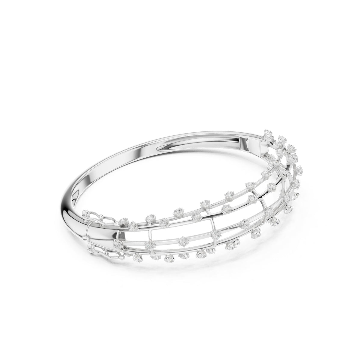 Round Bangle Lab Grown Diamond Bracelet
