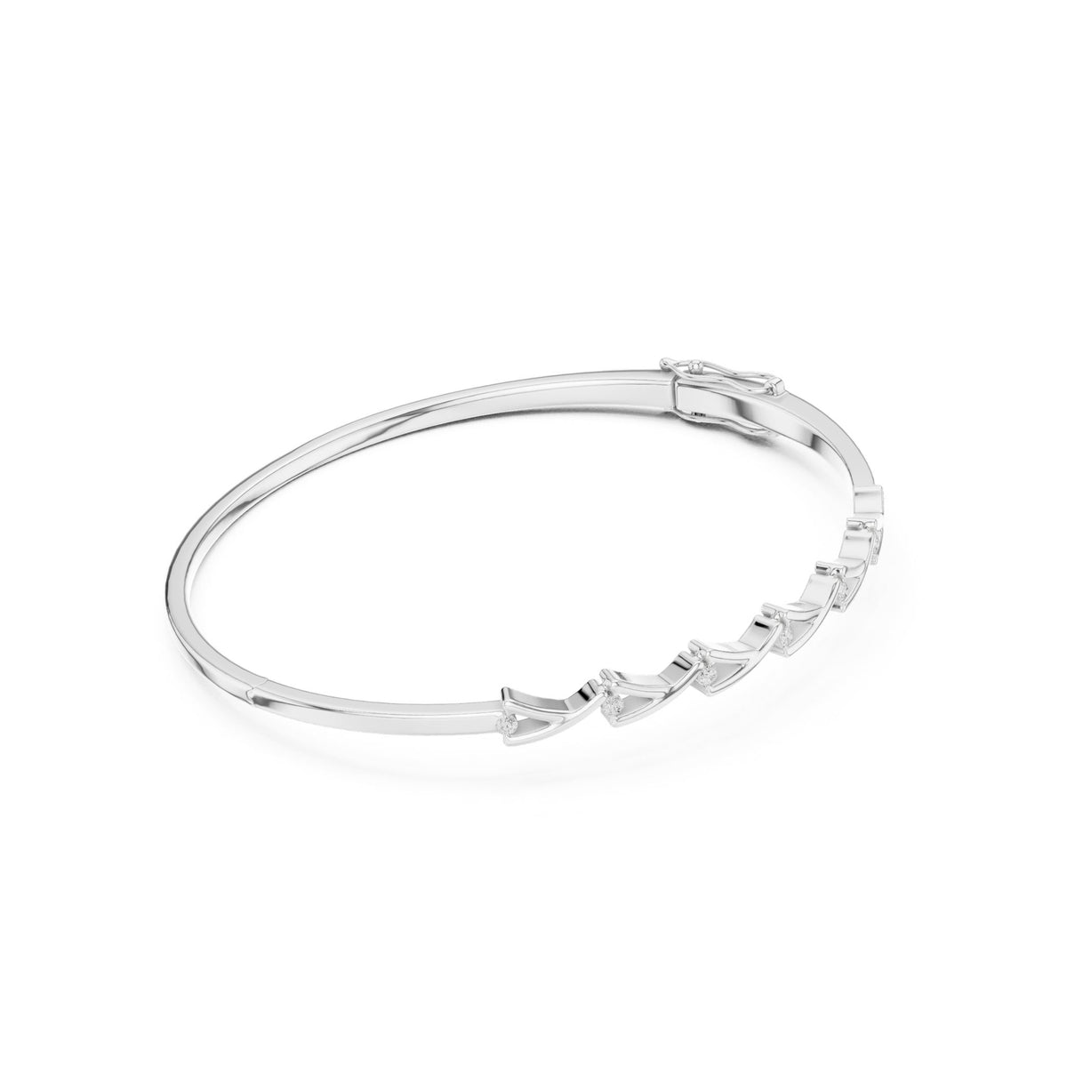Round Bangle Lab Grown Diamond Bracelet