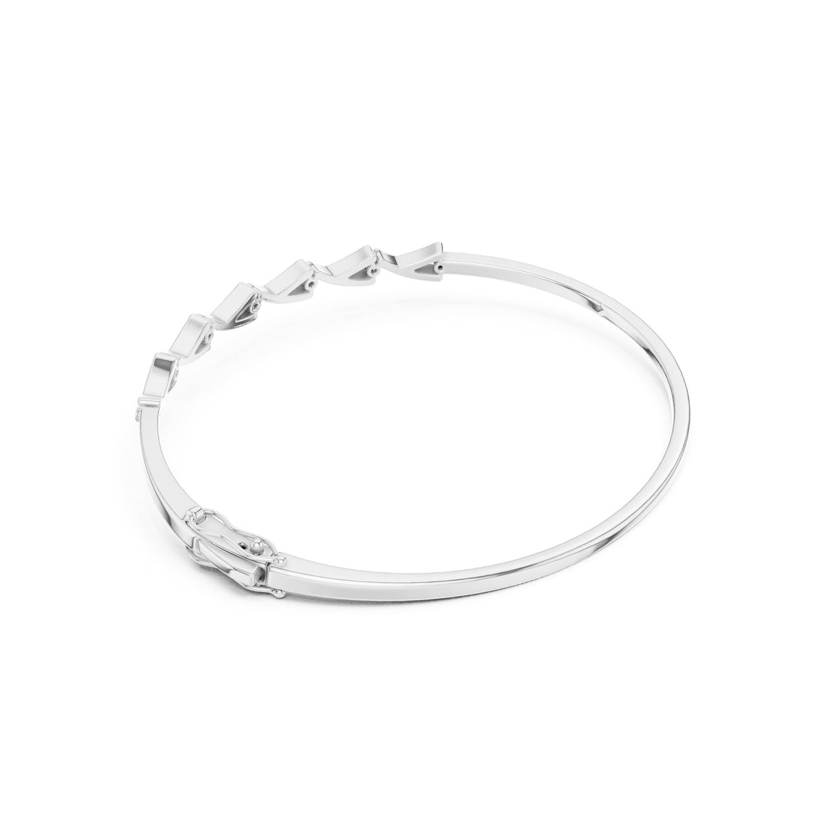 Round Bangle Lab Grown Diamond Bracelet