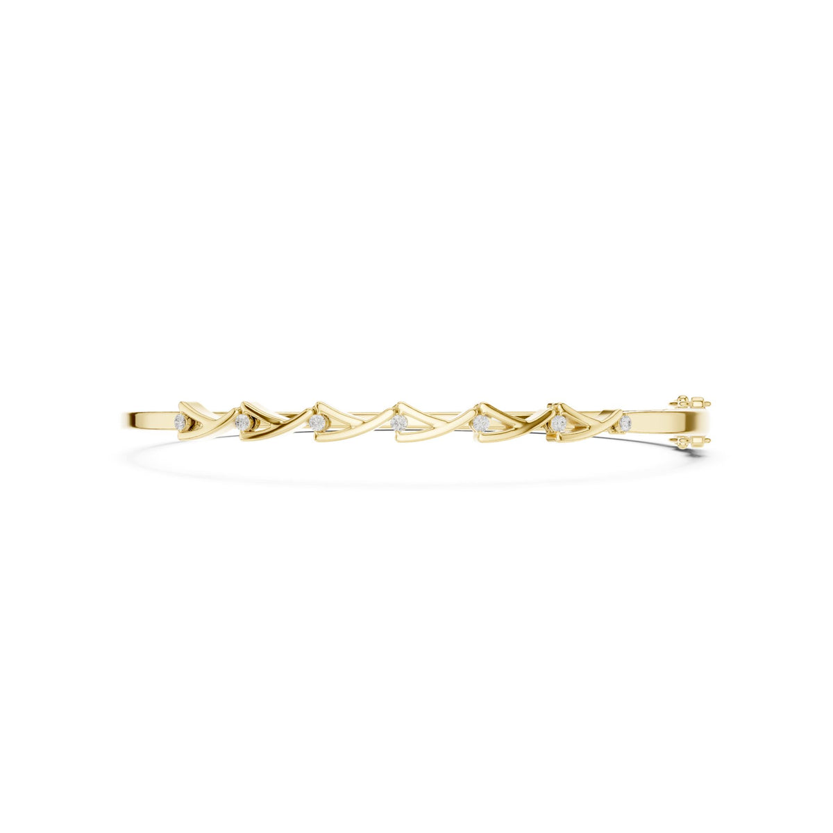 Round Bangle Lab Grown Diamond Bracelet