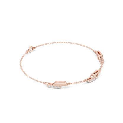 Round Station Lab Grown Diamond Bracelet