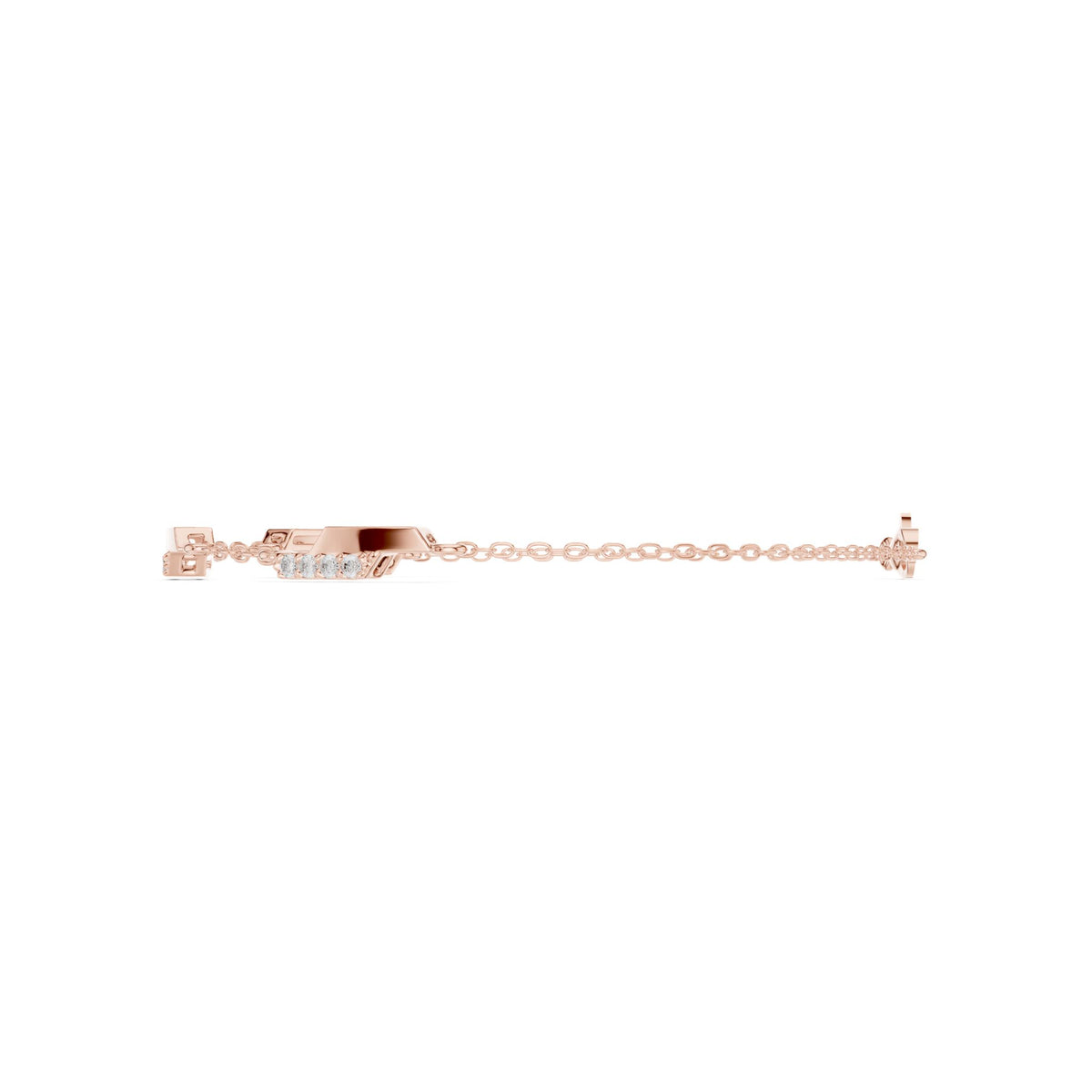 Round Station Lab Grown Diamond Bracelet