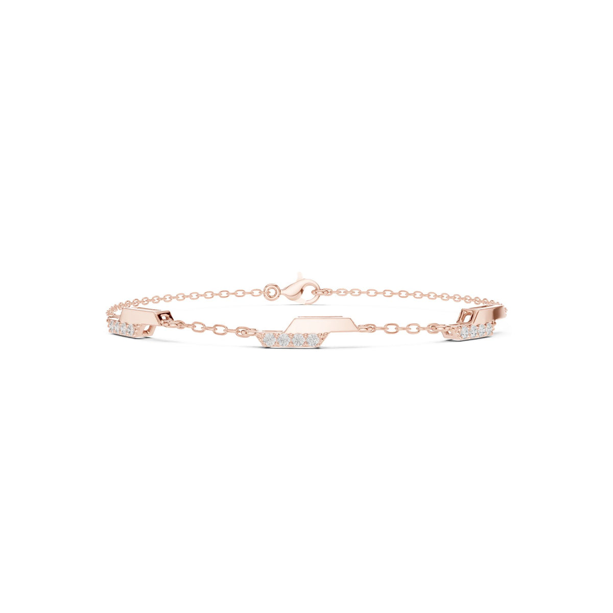 Round Station Lab Grown Diamond Bracelet