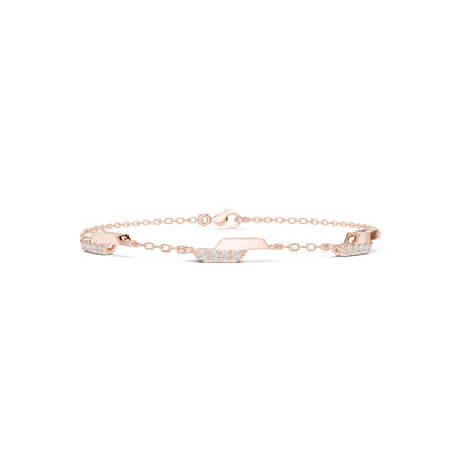 Round Station Lab Grown Diamond Bracelet