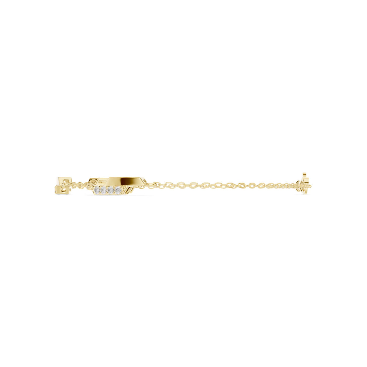 Round Station Lab Grown Diamond Bracelet