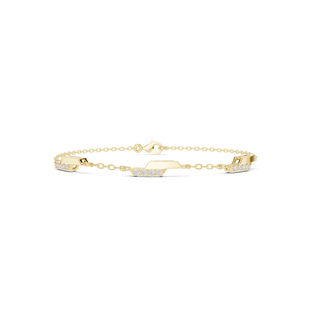 Round Station Lab Grown Diamond Bracelet
