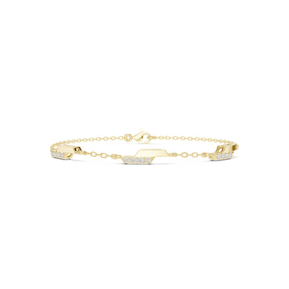Round Station Lab Grown Diamond Bracelet