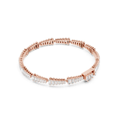 Emerald Tennis Lab Grown Diamond Bracelet