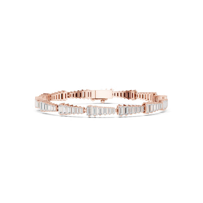 Emerald Tennis Lab Grown Diamond Bracelet
