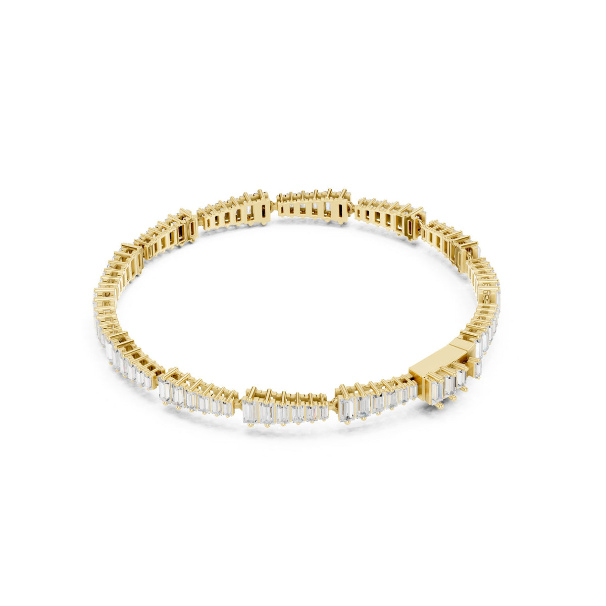 Emerald Tennis Lab Grown Diamond Bracelet
