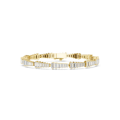 Emerald Tennis Lab Grown Diamond Bracelet