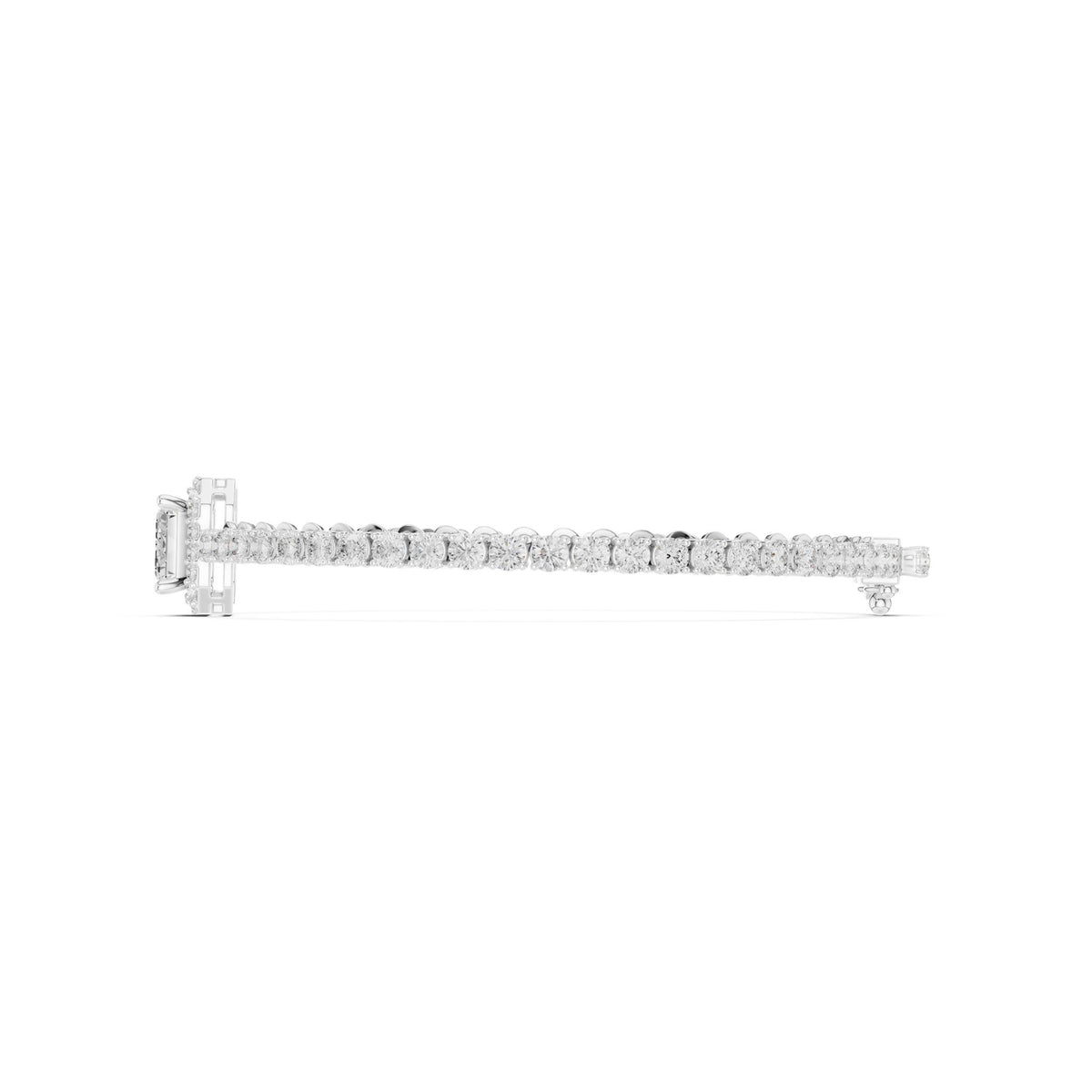 Emerald Tennis Lab Grown Diamond Bracelet