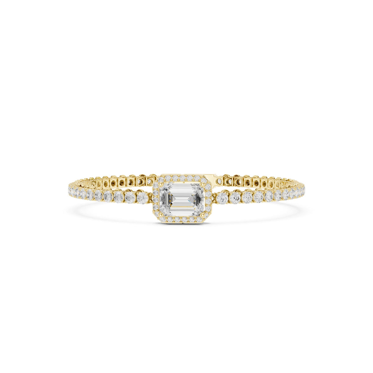 Emerald Tennis Lab Grown Diamond Bracelet