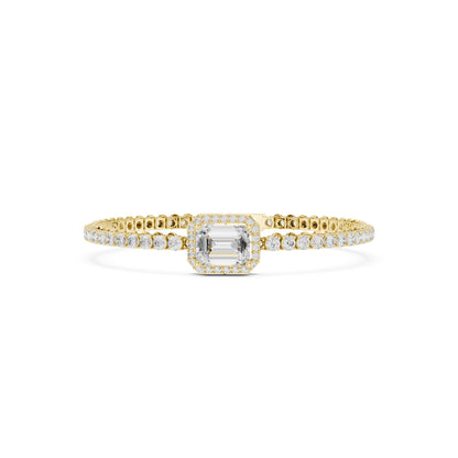 Emerald Tennis Lab Grown Diamond Bracelet