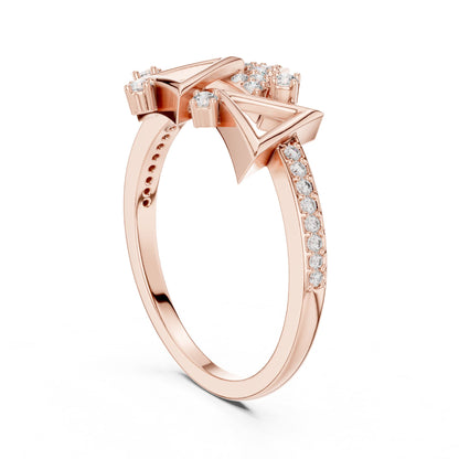 Round Lab Grown Diamond Cluster Engagement Ring