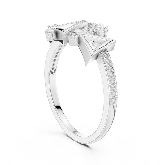 Round Lab Grown Diamond Cluster Engagement Ring