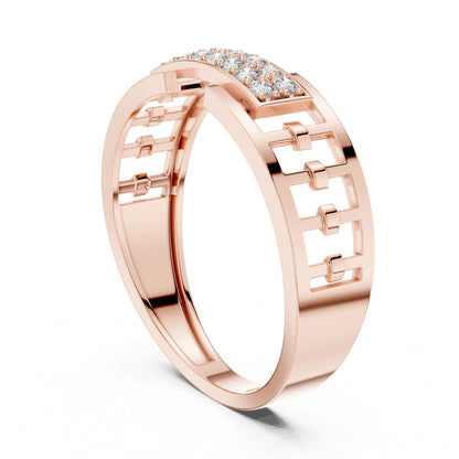Round Lab Grown Diamond Pave Engagement Ring